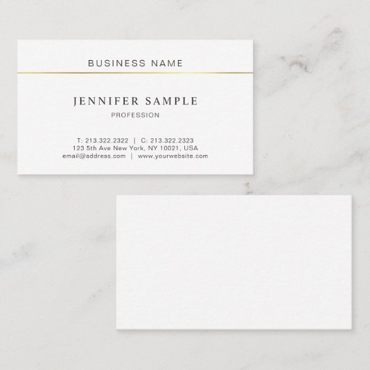 Minimaal professioneel grafisch ontwerp modern visitekaartje (Voorkant / Achterkant)