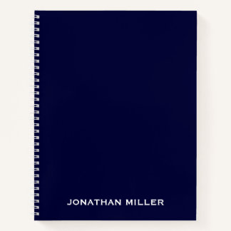 Minimaal professioneel marinemaand blauw Notitiebo Notitieboek