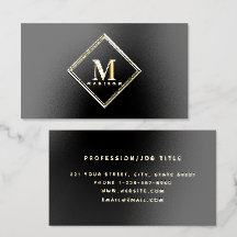 Minimaal professioneel monogram initiaal goud foli