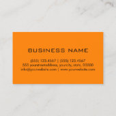 Minimaal professioneel Oranje monogram Visitekaartje (Achterkant)