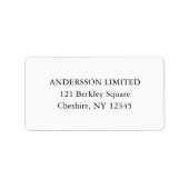 Minimaal professioneel retouradres etiket (Voorkant)