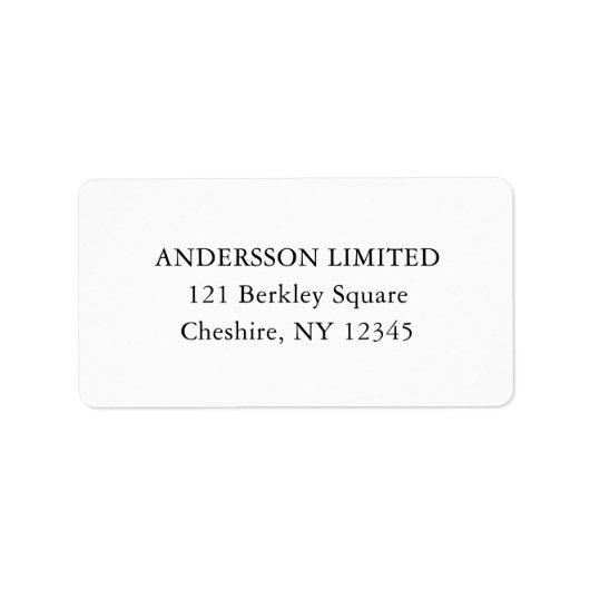 Minimaal professioneel retouradres etiket (Voorkant)