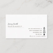 Minimaal professioneel roos goudfolie visitekaartje (Achterkant)