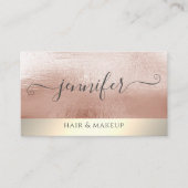 Minimaal professioneel roos goudfolie visitekaartje (Voorkant)