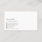 Minimaal professioneel roos goudfolie visitekaartje (Achterkant)