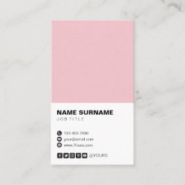Minimaal professioneel roze verticaal Visitekaartj Visitekaartje
