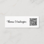 Minimaal professioneel, stijlvol QR-codescript Mini Visitekaartje (Voorkant)
