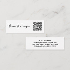 Minimaal professioneel, stijlvol QR-codescript Mini Visitekaartje