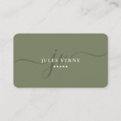 Minimaal professioneel therapeut monogramschrift visitekaartje (Voorkant)