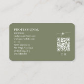 Minimaal professioneel therapeut monogramschrift visitekaartje (Achterkant)