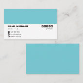 Minimaal professioneel vast blauw Visitekaartje (Voorkant / Achterkant)