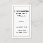 Minimaal professioneel Visitekaartje (Voorkant)