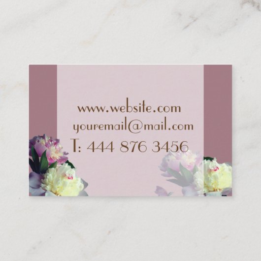 Minimaal professioneel Visitekaartje (Achterkant)