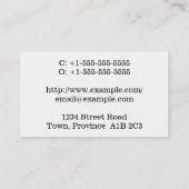 Minimaal professioneel Visitekaartje (Achterkant)