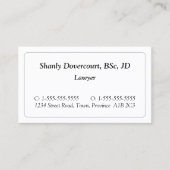 Minimaal professioneel Visitekaartje (Voorkant)