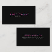 Minimaal professioneel Visitekaartje in zwart en r (Voorkant / Achterkant)