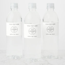 Minimaal promotioneel bedrijfslogo klant waterfles etiket