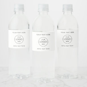 Minimaal promotioneel bedrijfslogo klant waterfles etiket