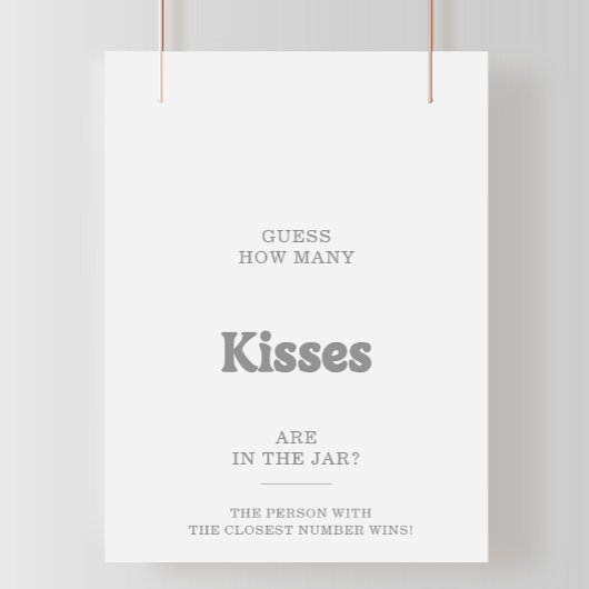 Minimaal raad hoeveel kussen bruidsfeest spel poster