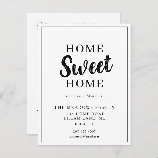 Minimaal racistisch winkelcentrum voor thuisgebrui aankondigingskaart (Voorkant / Achterkant)