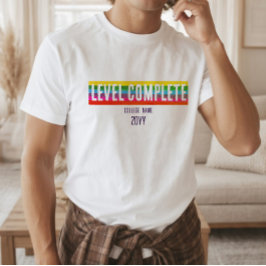 Minimaal Regenboog Niveau Compleet Afstudeer Shirt