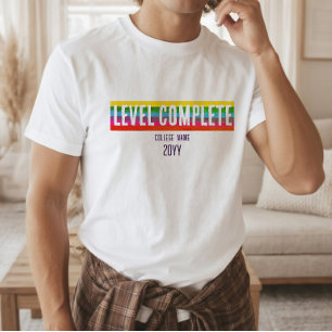 Minimaal Regenboog Niveau Compleet Afstudeer Shirt