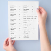 Minimaal restaurantlogo cateringmenu flyerontwerp flyer (Hand)