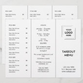 Minimaal restaurantlogo cateringmenu ontwerp (Voorkant / Achterkant)
