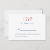 Minimaal retouradres Bruiloft RSVP-Kaart (Voorkant)