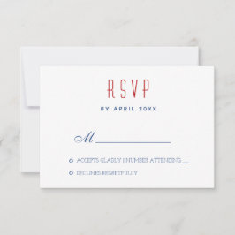 Minimaal retouradres Huwelijks RSVP-kaart
