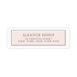 Minimaal retouradres label voor zwart kleurenblok