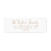 Minimaal retouradres van de Gold Holiday-reeks Etiket (Voorkant)