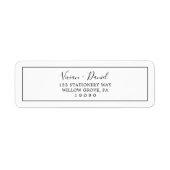 Minimaal retouradreslabel etiket (Voorkant)