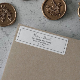 Minimaal retouradreslabel etiket