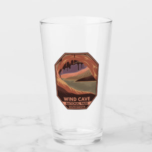 Minimaal retro-embleem in het natuurpark van de wi glas