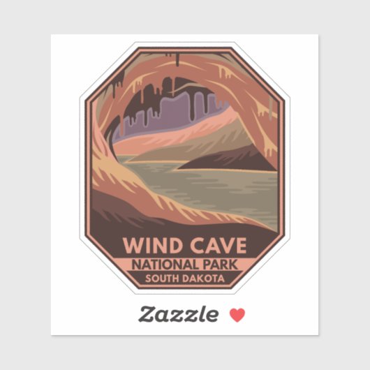 Minimaal retro-embleem in het natuurpark van de wi sticker (Vel)