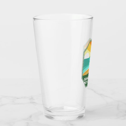 Minimaal retro Emblem in het Nationaal Park Indian Glas (Rechts)