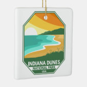 Minimaal retro Emblem in het Nationaal Park Indian Keramisch Ornament (Rechts)