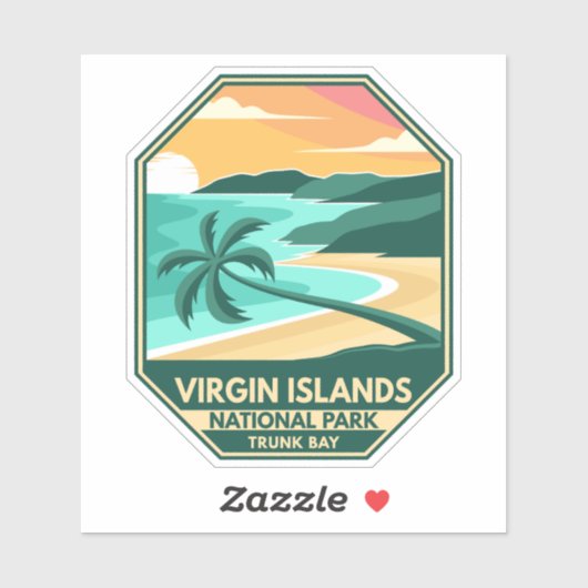 Minimaal retro Emblem in het nationale park van de Sticker (Vel)