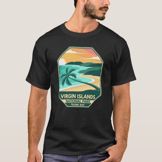 Minimaal retro Emblem in het nationale park van de T-shirt (Voorkant)