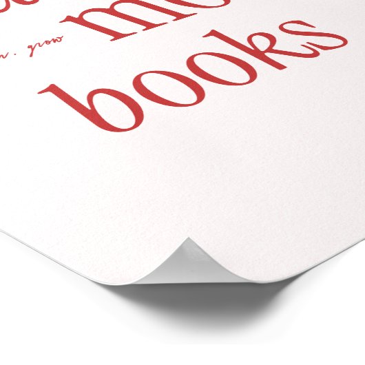 Minimaal Retro Typografie Boekenliefhebber Poster (Hoek)