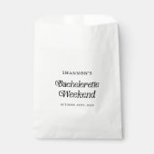 Minimaal Retro Zwart en Wit Afscheidscade Weekend Bedankzakje (Voorkant)