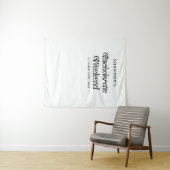 Minimaal Retro Zwart en Wit Meisjesweekend Wandkleed (In Situ (horizontaal))