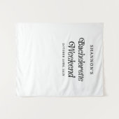 Minimaal Retro Zwart en Wit Meisjesweekend Wandkleed (Voorkant (horizontaal))