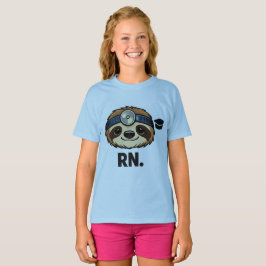 Minimaal RN Luiaard Verpleegster Afstudeerontwerp T-shirt