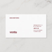 Minimaal rood en wit Visitekaartje (Achterkant)