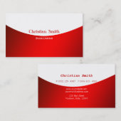 Minimaal rood en wit Visitekaartje (Voorkant / Achterkant)