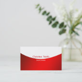 Minimaal rood en wit Visitekaartje (Staand voorkant)