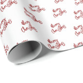 Minimaal Rood Kerstpakket Cadeaus Cadeaupapier (Rol Hoek)