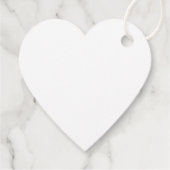 Minimaal rood met liefdeshart bedankjes labels (Achterkant)